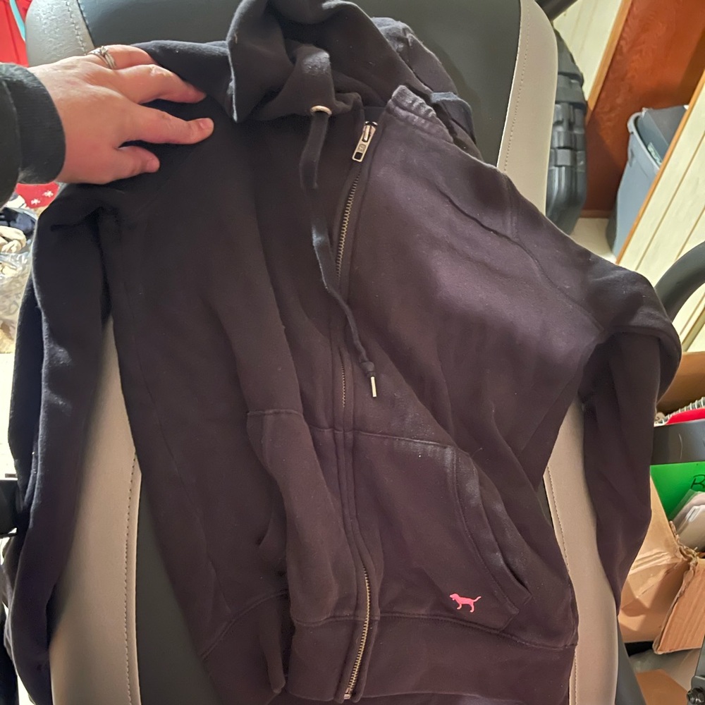 Pink zip up hoodie